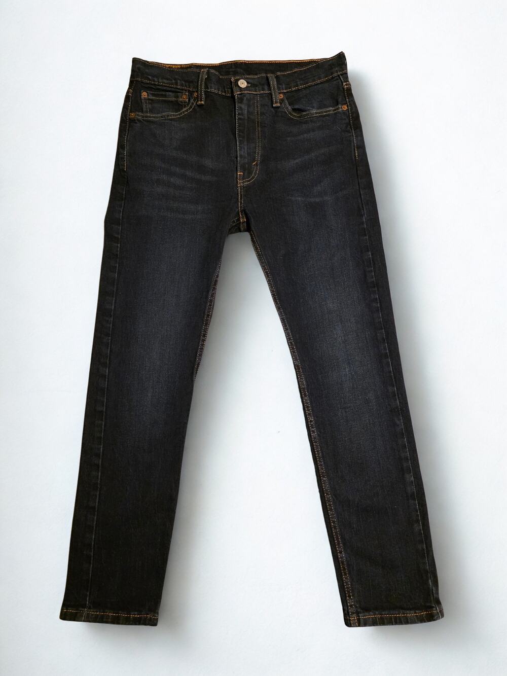 Levi's 510 Skinny Fit Jeans Men's 32x29 Black Grey Wash Stretch Denim